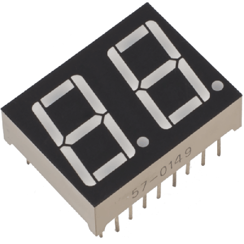 Double digit 7-segments display